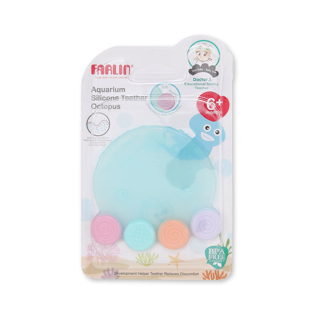 SILICONE GUM SOOTHER - GREEN OCTOPUS