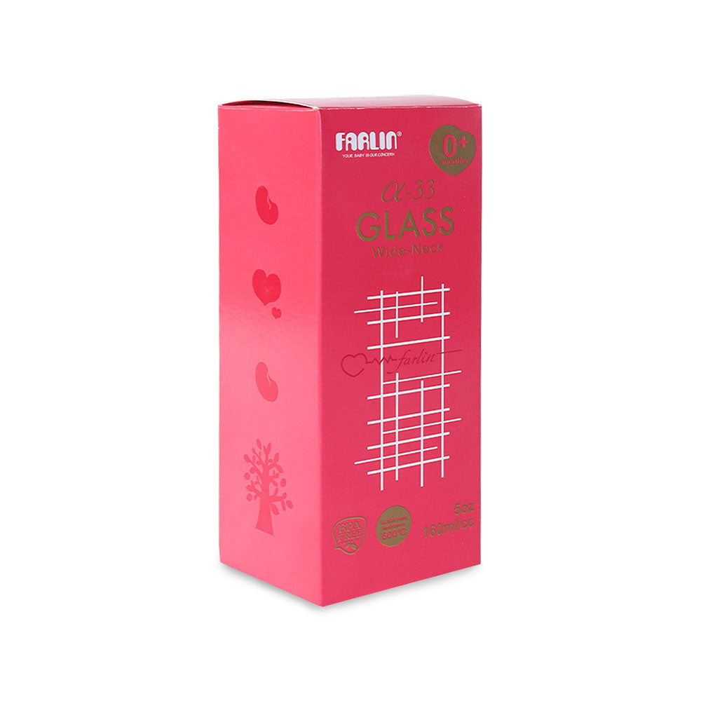 WIDE NECK GLASS FEEDER 160ML - RED